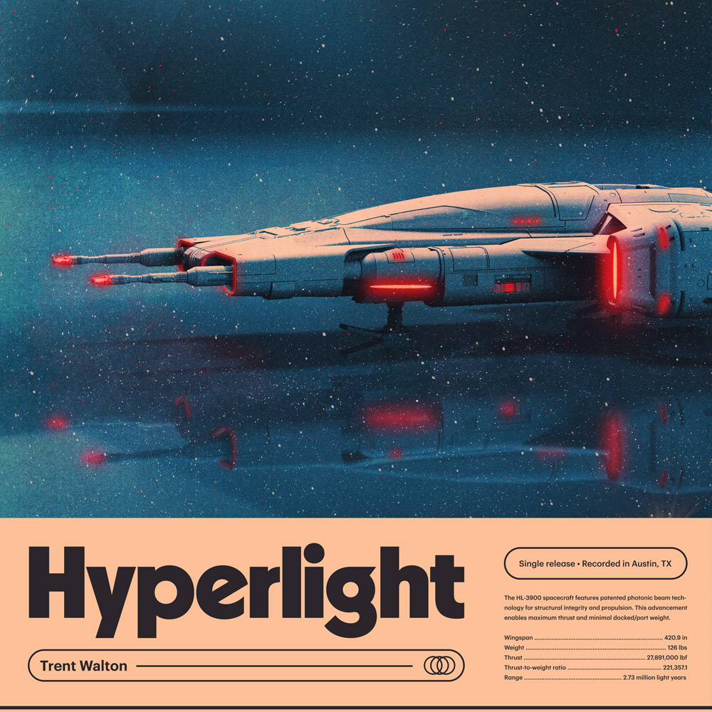 Trent Walton Hyperlight single album cover